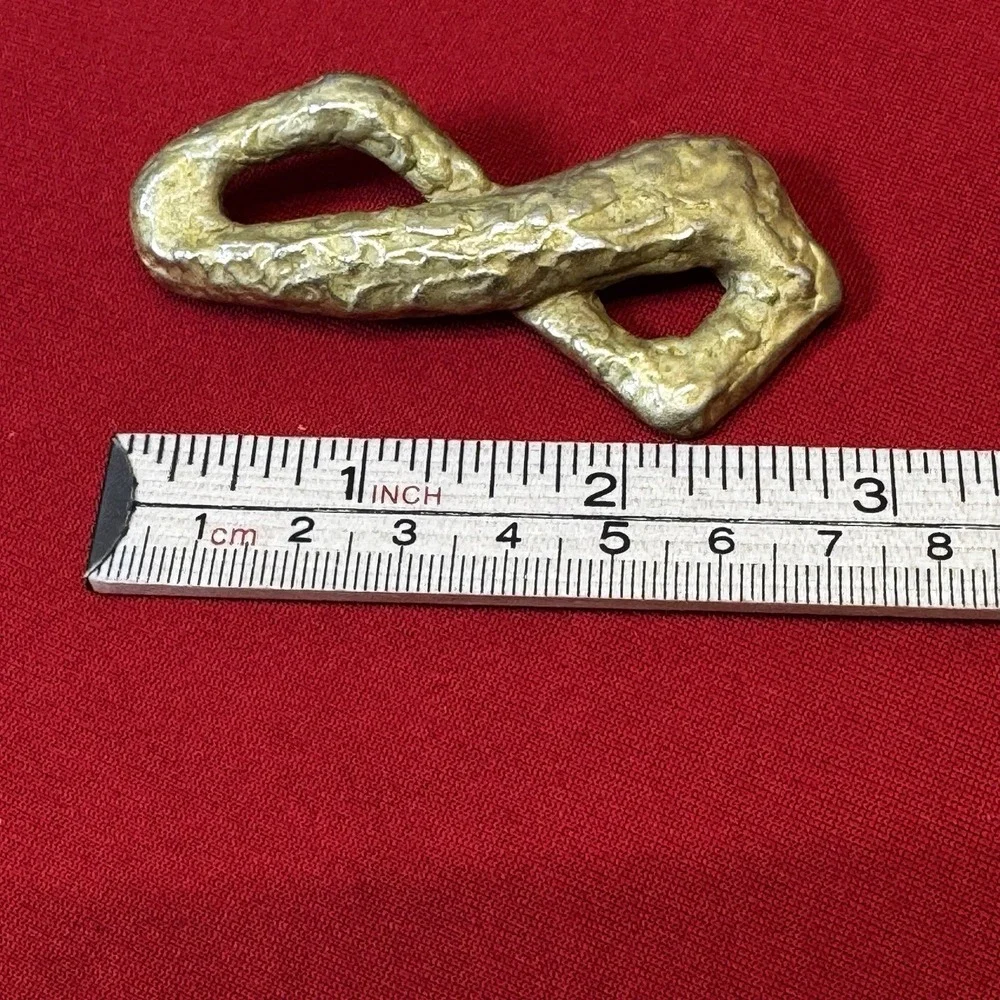 Gold Tone Abstract‎ Vertical Infinity Sign Pendant